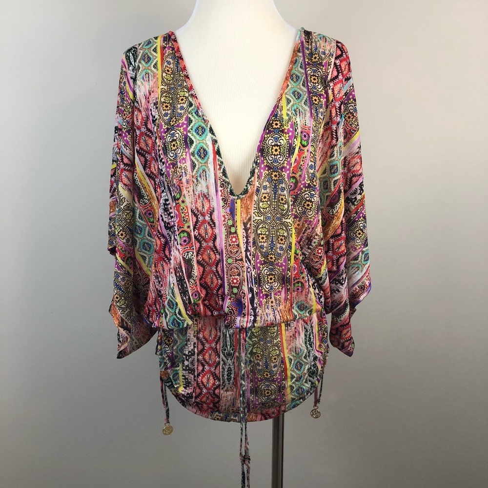 NWT Luli Fama Miami Cabana VNeck Dress My Way 0142